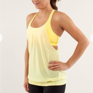 Lululemon Athletica Practice Freely Tank Top Mellow Lemon Yellow Size 10, Yoga